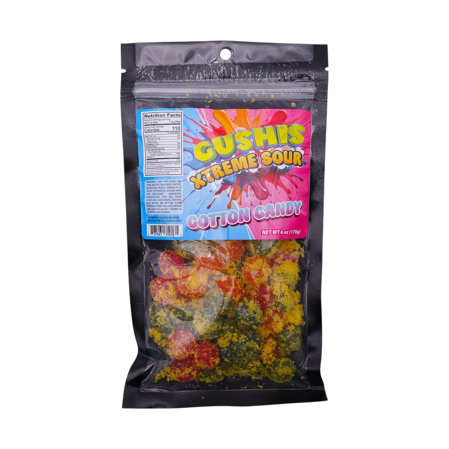 Gushis Xtreme sour Cottoncandy 6oz