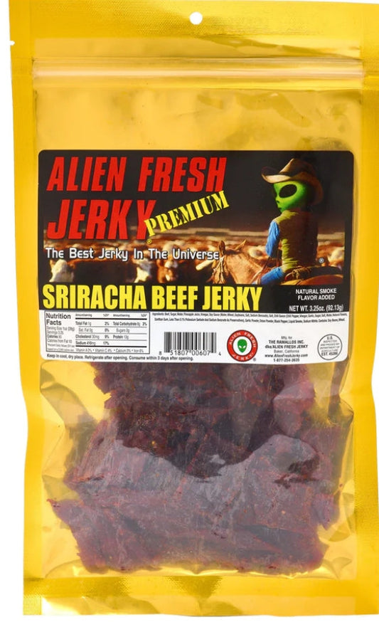 SRIRACHA BEEF JERKY-ALIEN JERKY