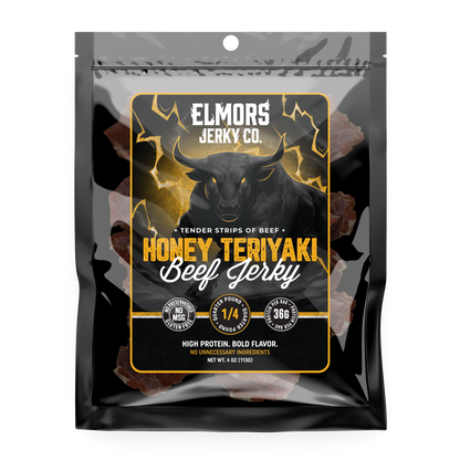 Elmors Jerky co Honey teriyaki 4oz