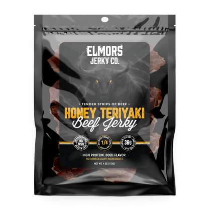 Elmors Jerky co Honey teriyaki 4oz