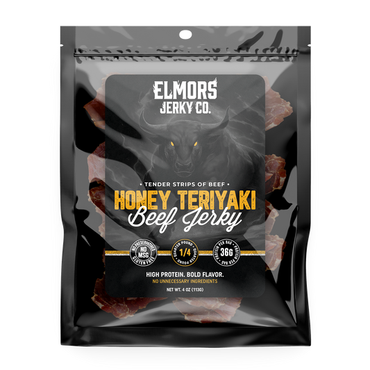 Elmors Jerky co Honey teriyaki 4oz