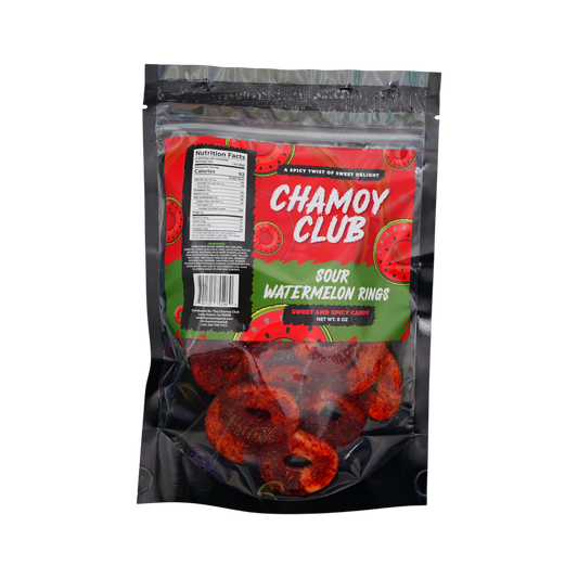 Chamoy Club – Sour Watermelon Rings | 25-Count
