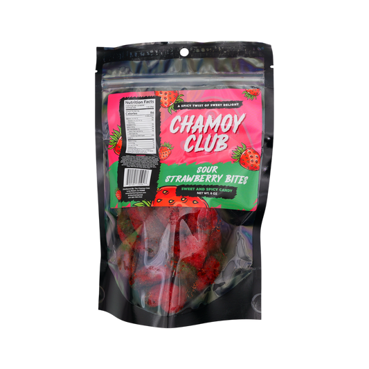 Chamoy Club – Sour Strawberry Bites | 25-Count
