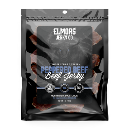 Elmors Jerky co Peppered 4oz
