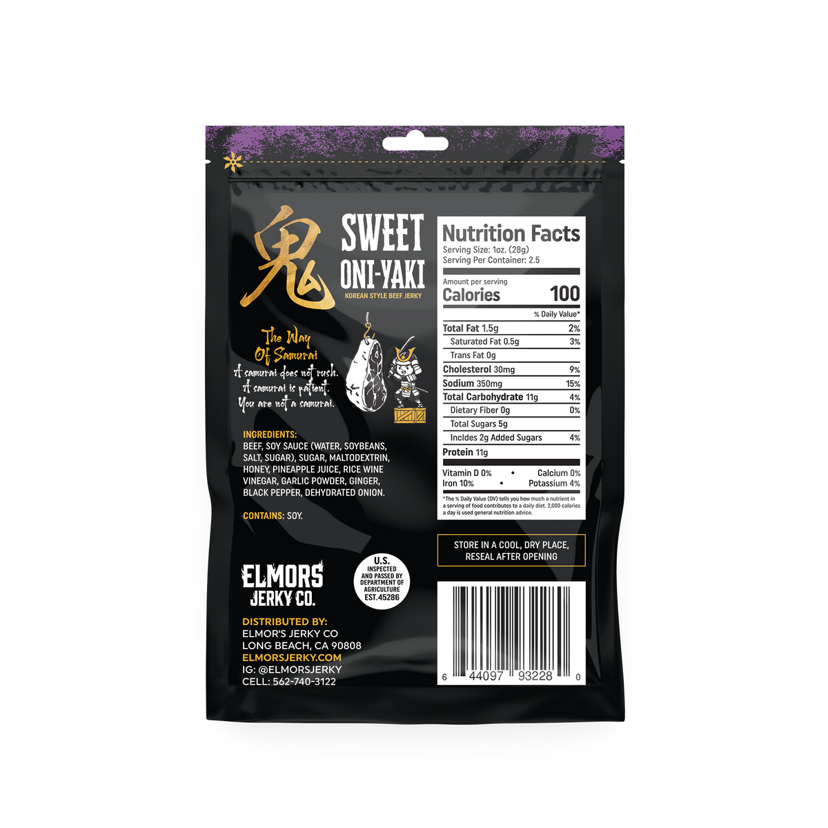 Sweet Oni-Yaki: Korean Style Beef Jerky (2.5 oz)