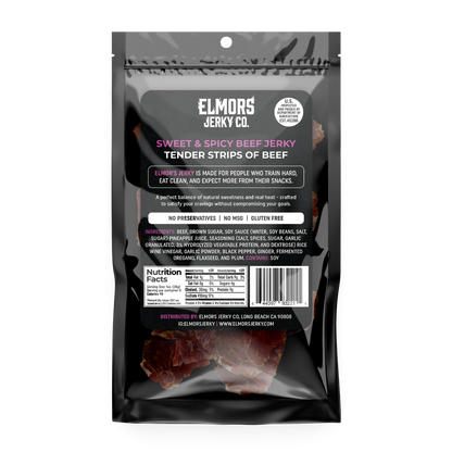 Elmors Jerky co Sweet and spicy 8oz HALF POUND