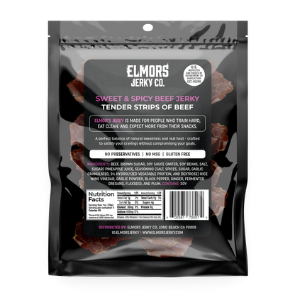 Elmors Jerky co Sweet and spicy 4oz
