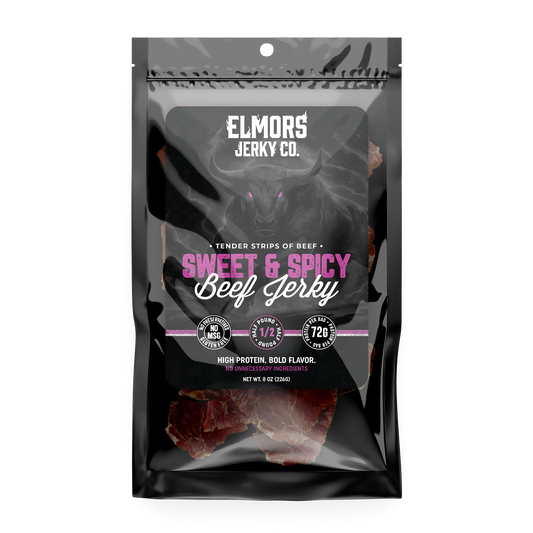 Elmors Jerky co Sweet and spicy 8oz HALF POUND